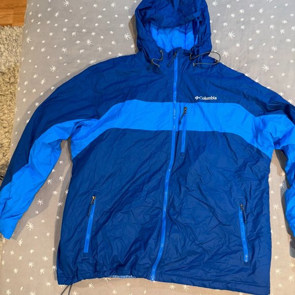 COLUMBIA MENS XXL THERMAL COIL BLUE WINTER JACKET COAT - Picture 2 of 4